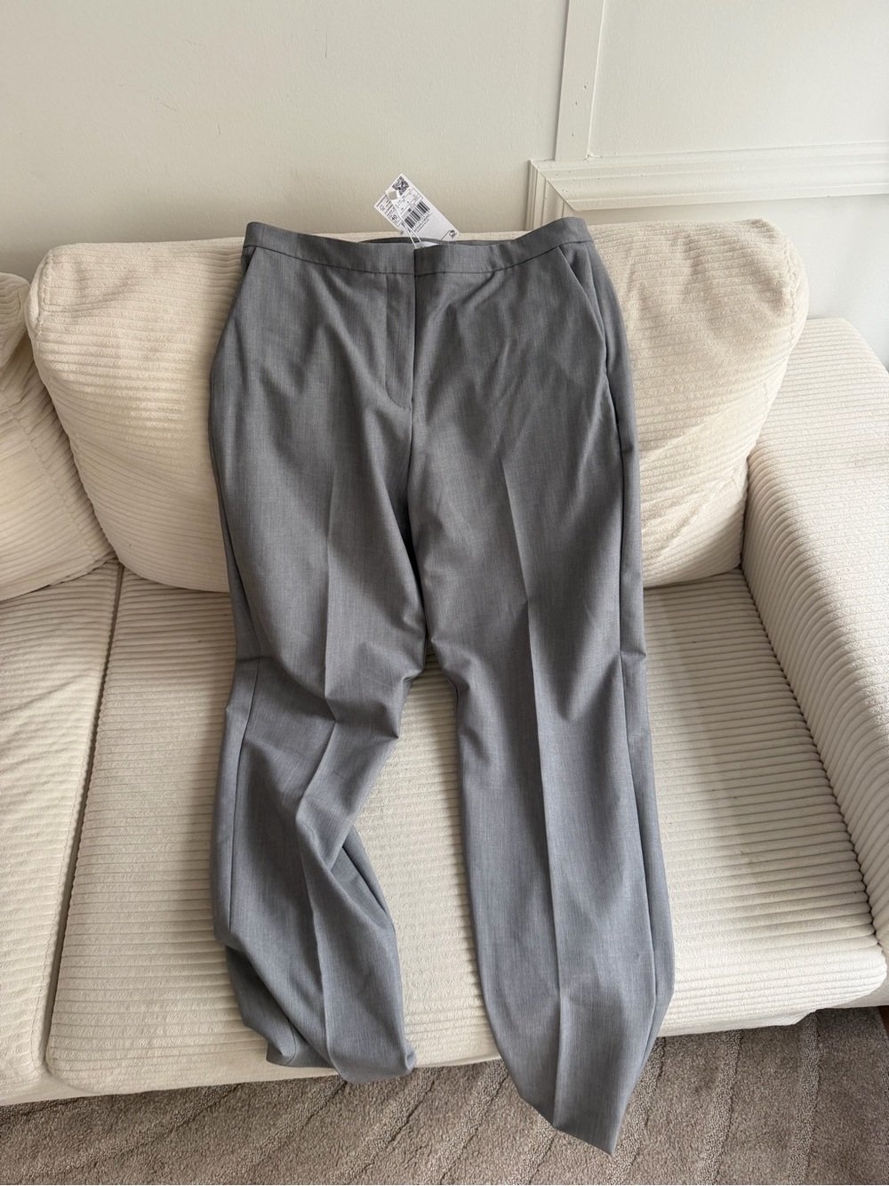 Mango Women's Light Gray Dress Trousers